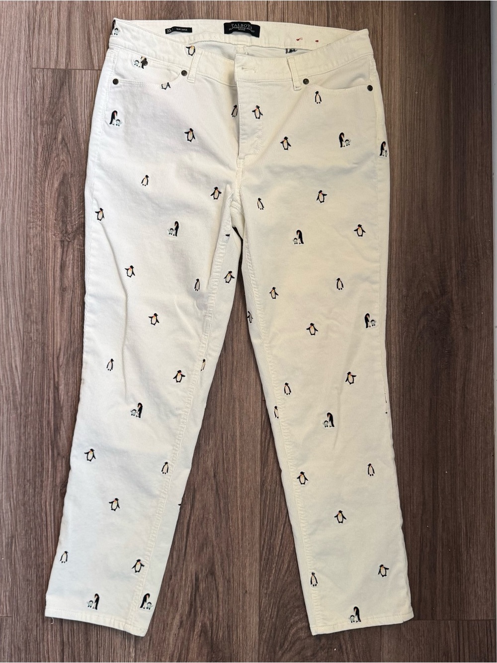 Talbots Penguin Embroidered Pants